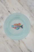 Ocean Blue Round Dish – Handcrafted Resin with Fish Motif