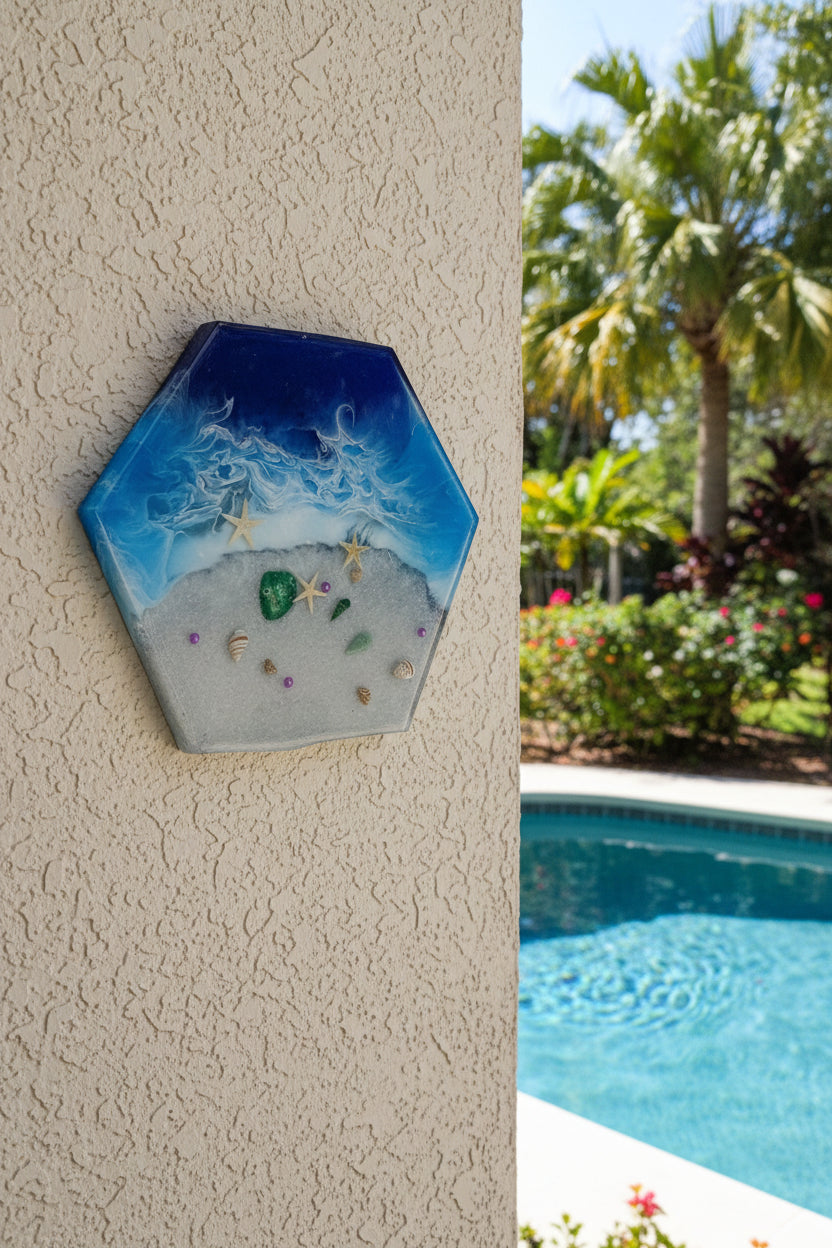 Octagon Sea Scape Wall Hanging