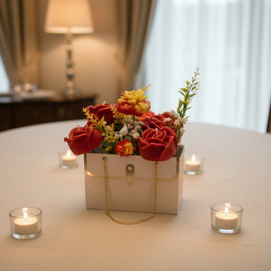 Rose Melt Flowers in Elegant Pocketbook Case