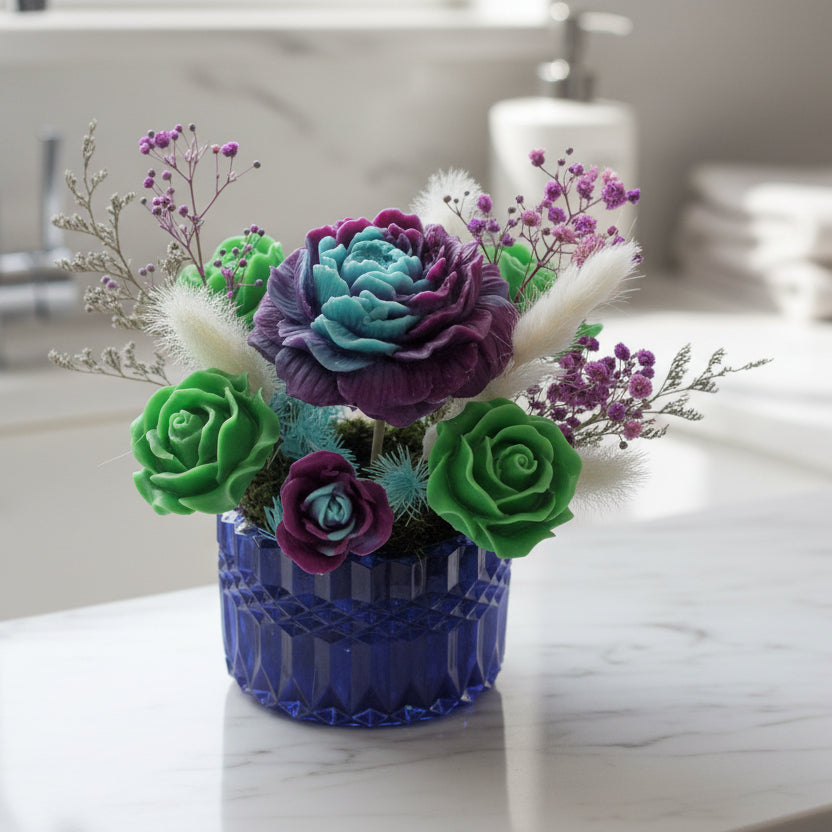 Multicolor Floral Wax Melt Bouquet | Decorative Scented Wax Flowers