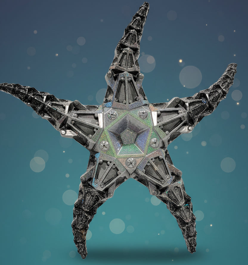 Metallic Starfish Wall Hanging
