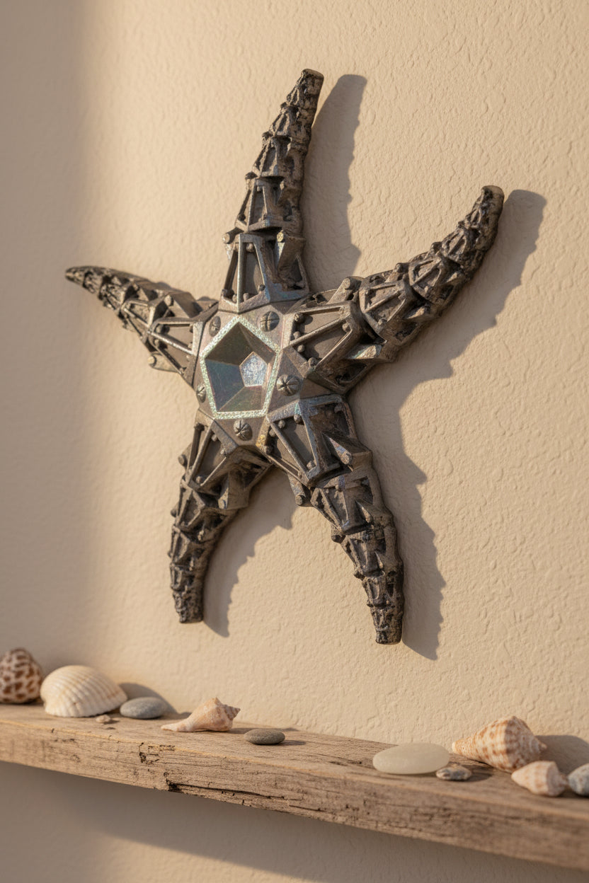 Metallic Starfish Wall Hanging