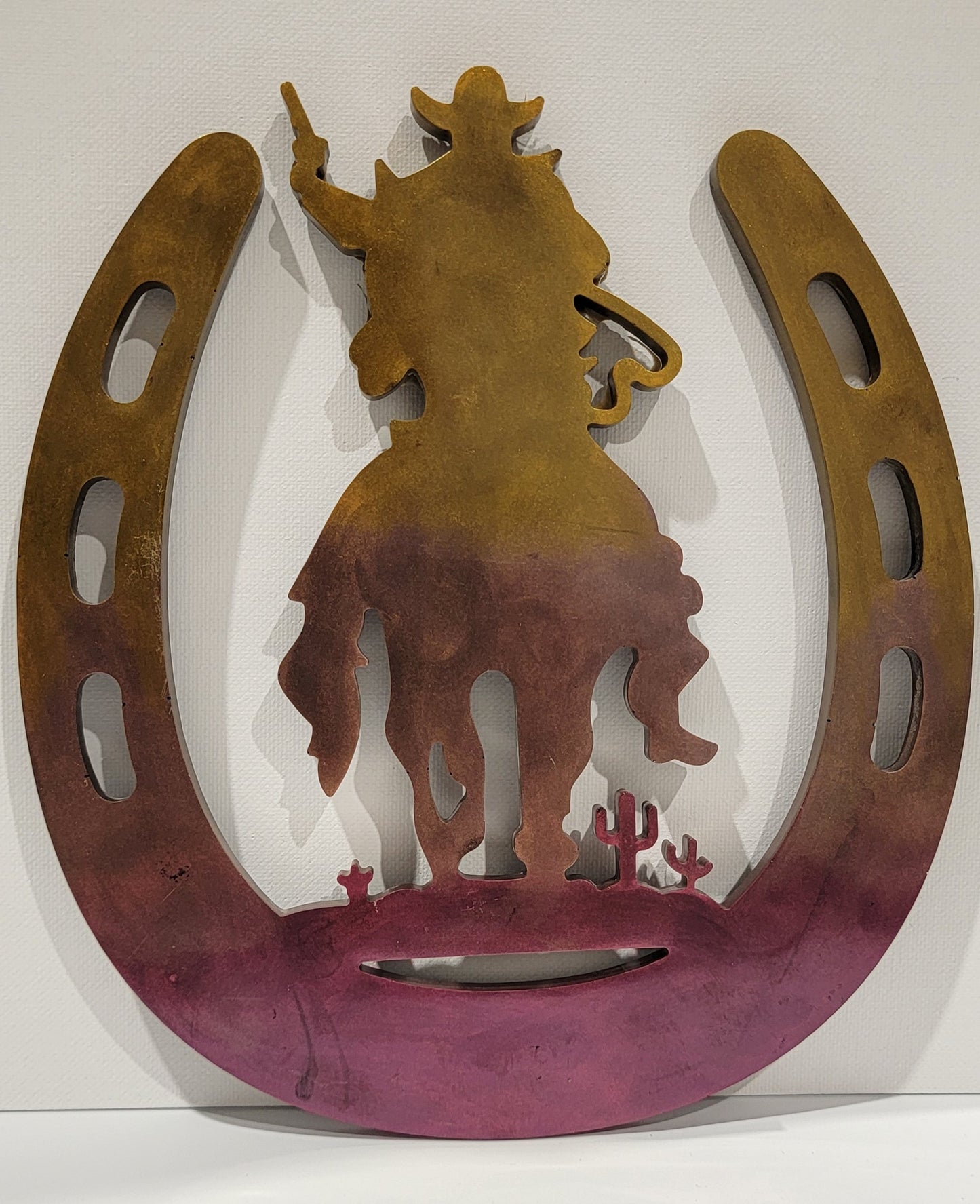 Horse Shoe Cowboy Wall Hanging