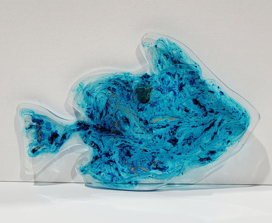 Clear Blue Fish Wall Hanging