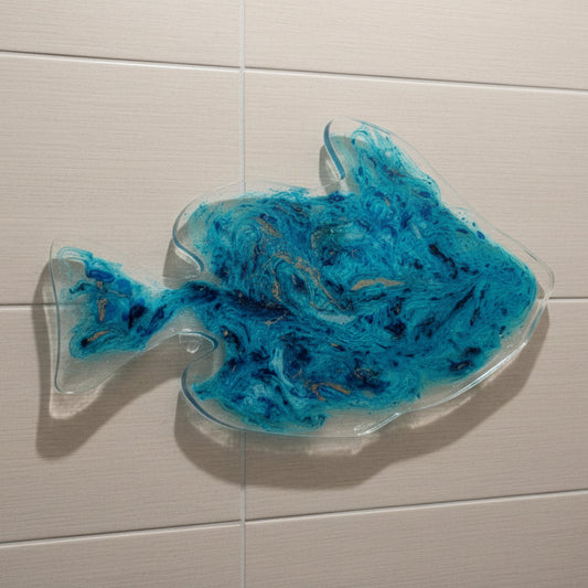 Clear Blue Fish Wall Hanging