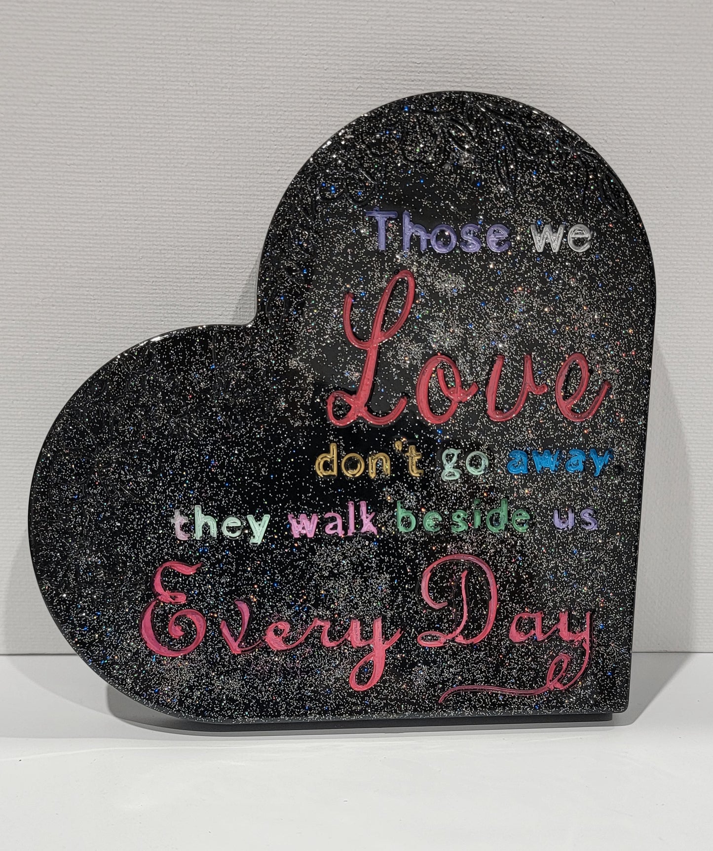 Black Heart with Memorial Saying Wall Hanging