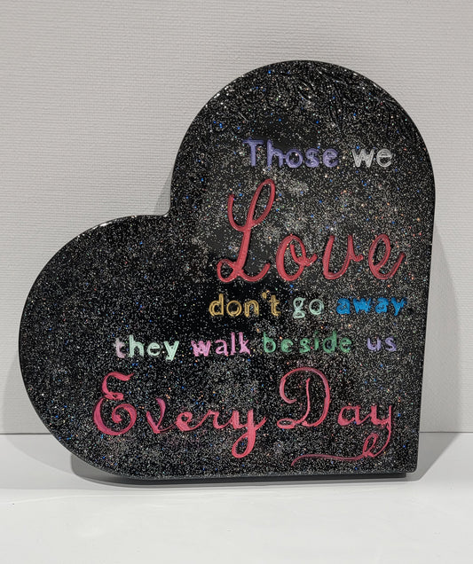 Black Heart with Memorial Saying Wall Hanging