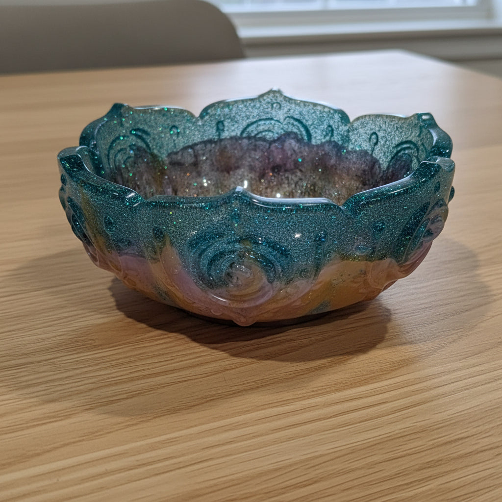 Multicolor Resin Bowl – Small Storage Organizer