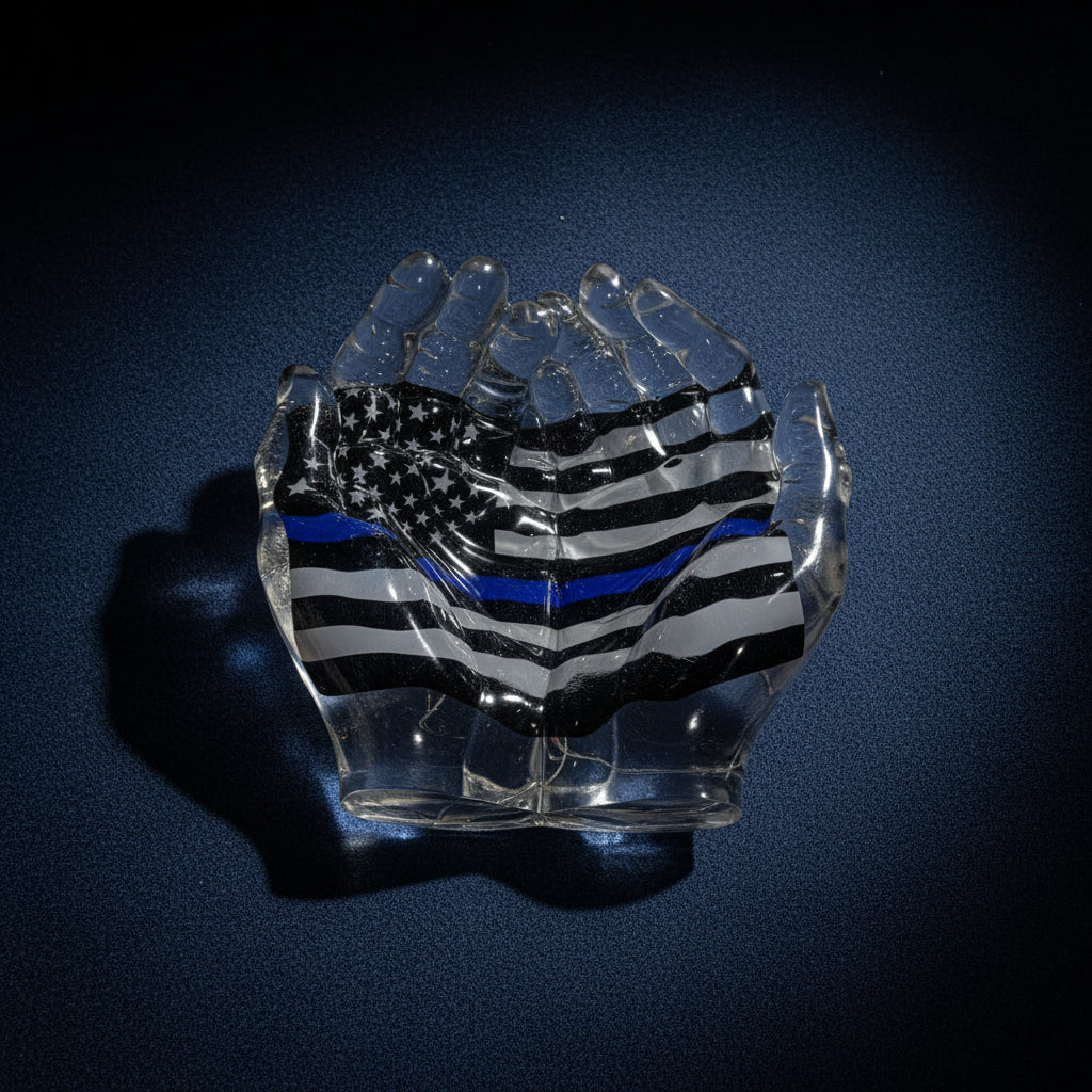Light up Hands with Police Flag