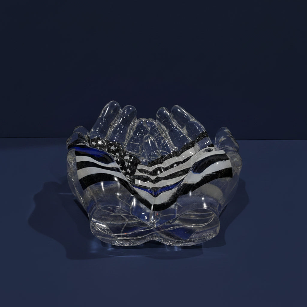 Light up Hands with Police Flag