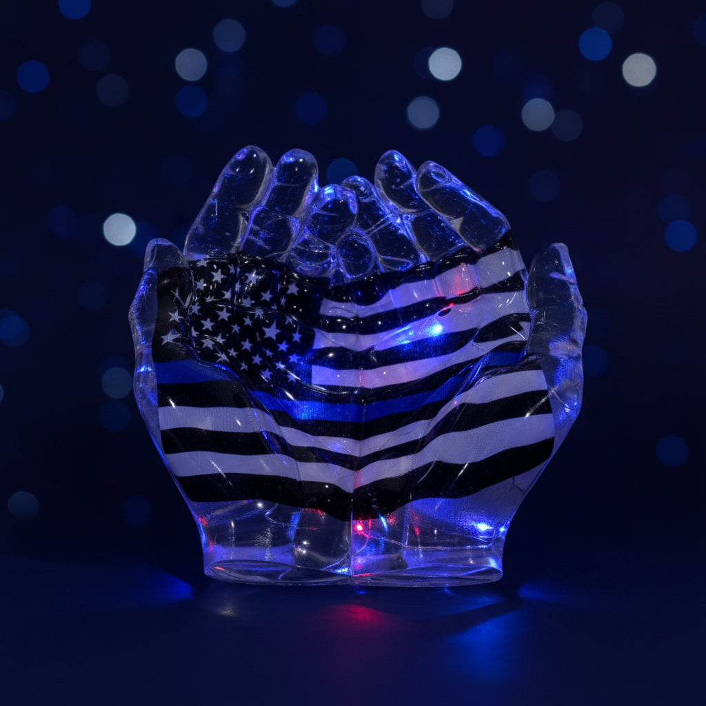 Light up Hands with Police Flag