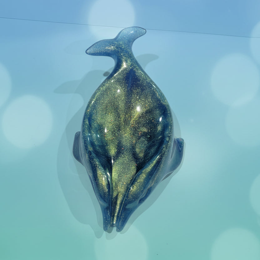 Hand crafted Greenish Blue Dolphin Soap Dish