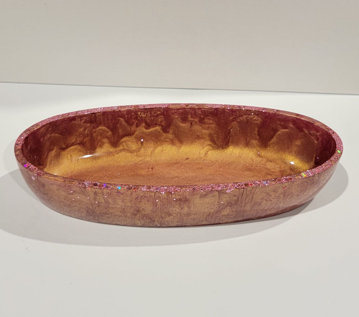 Sculpted Resin Bowl in Elegant Brown Tones
