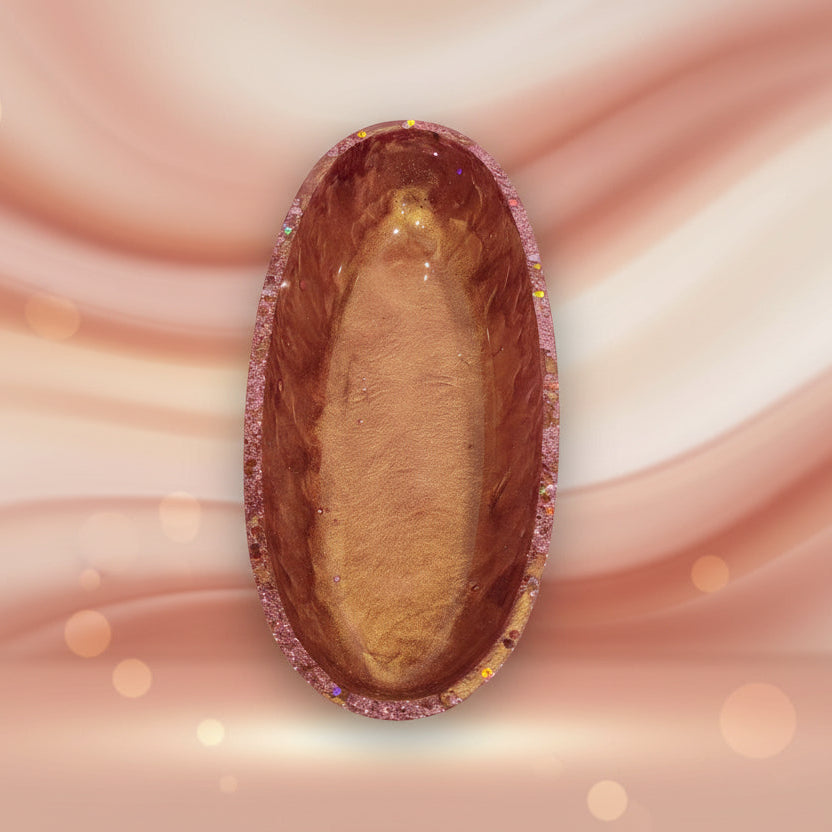 Sculpted Resin Bowl in Elegant Brown Tones