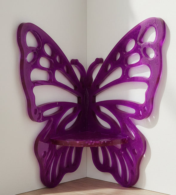 Butterfly Resin Shelf – Artistic Wall Accent