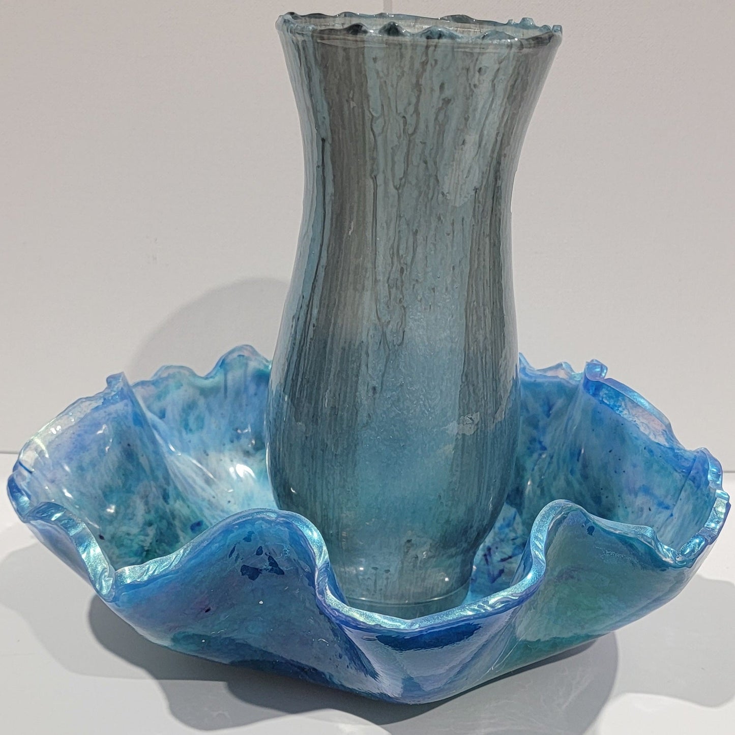 Sculpted Bowl & Vase Set – Elegant Decorative Pair