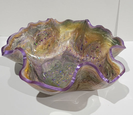 Brown/Purple with chunky glitter Bowl