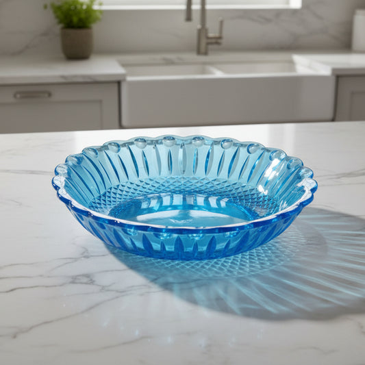 Translucent Blue Resin Bowl – Contemporary Décor Piece
