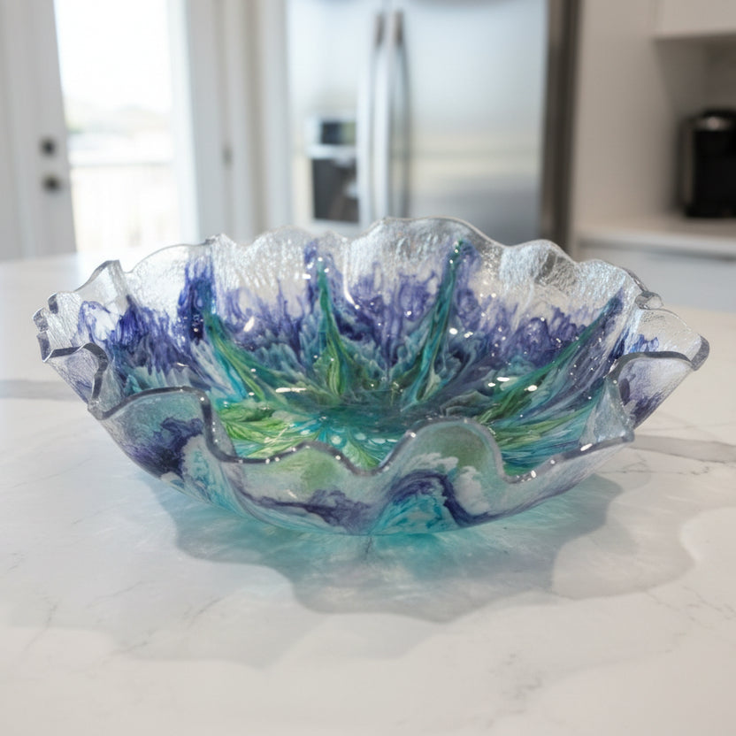 Colorful Resin Bloom Bowl – Modern Home Décor
