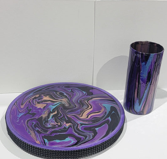Lazy Susan and Vase set