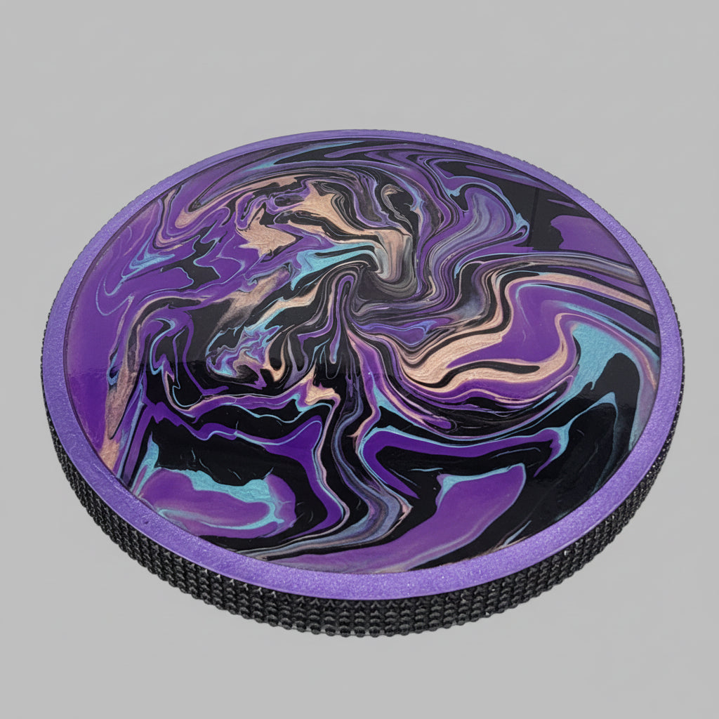 Handcrafted Lazy Susan & Vase Set – Artistic Multicolor Décor