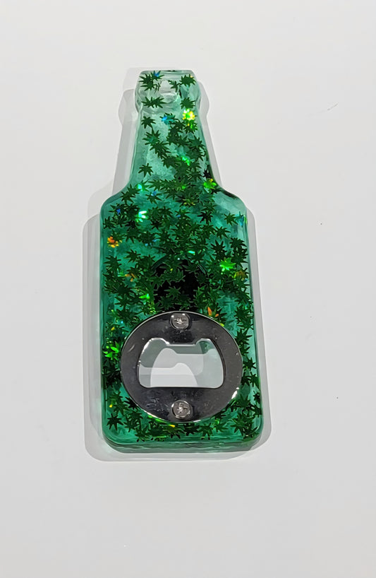 Bottle Opener Marijuana leaves