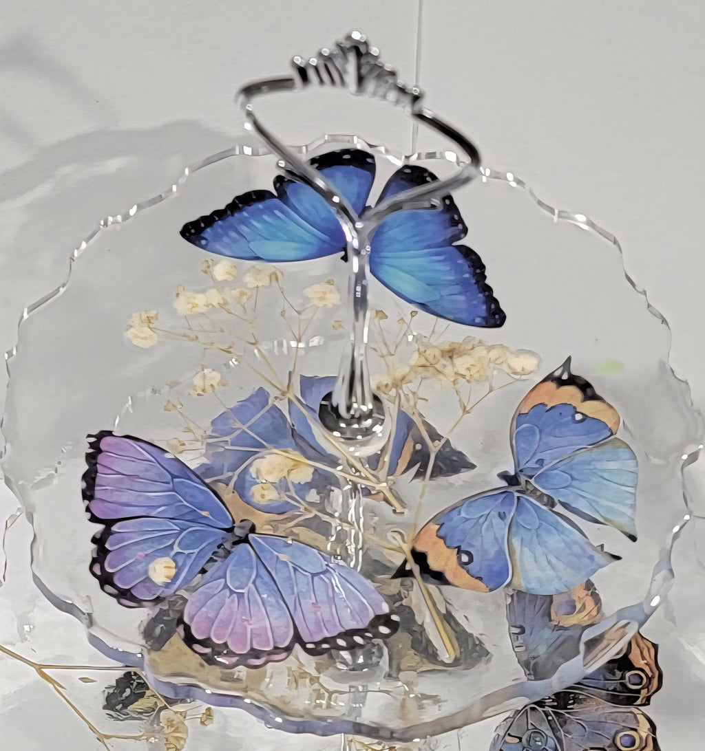 Butterfly 3 Tiered Serving Tray for Desserts & Parties