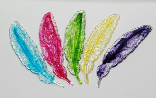 Bookmarks - Rainbow Feathers