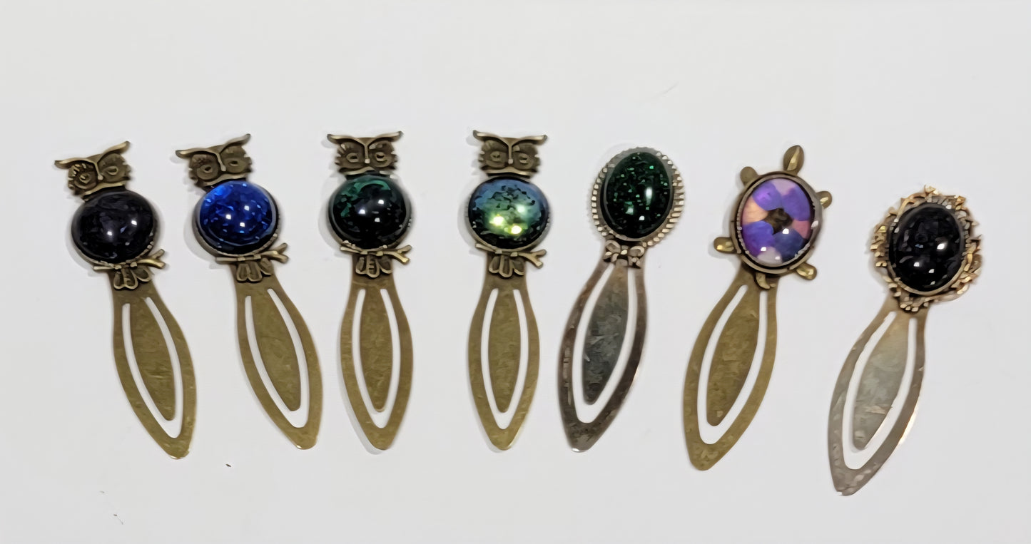 Bookmarks - Set of 7 Metal owl