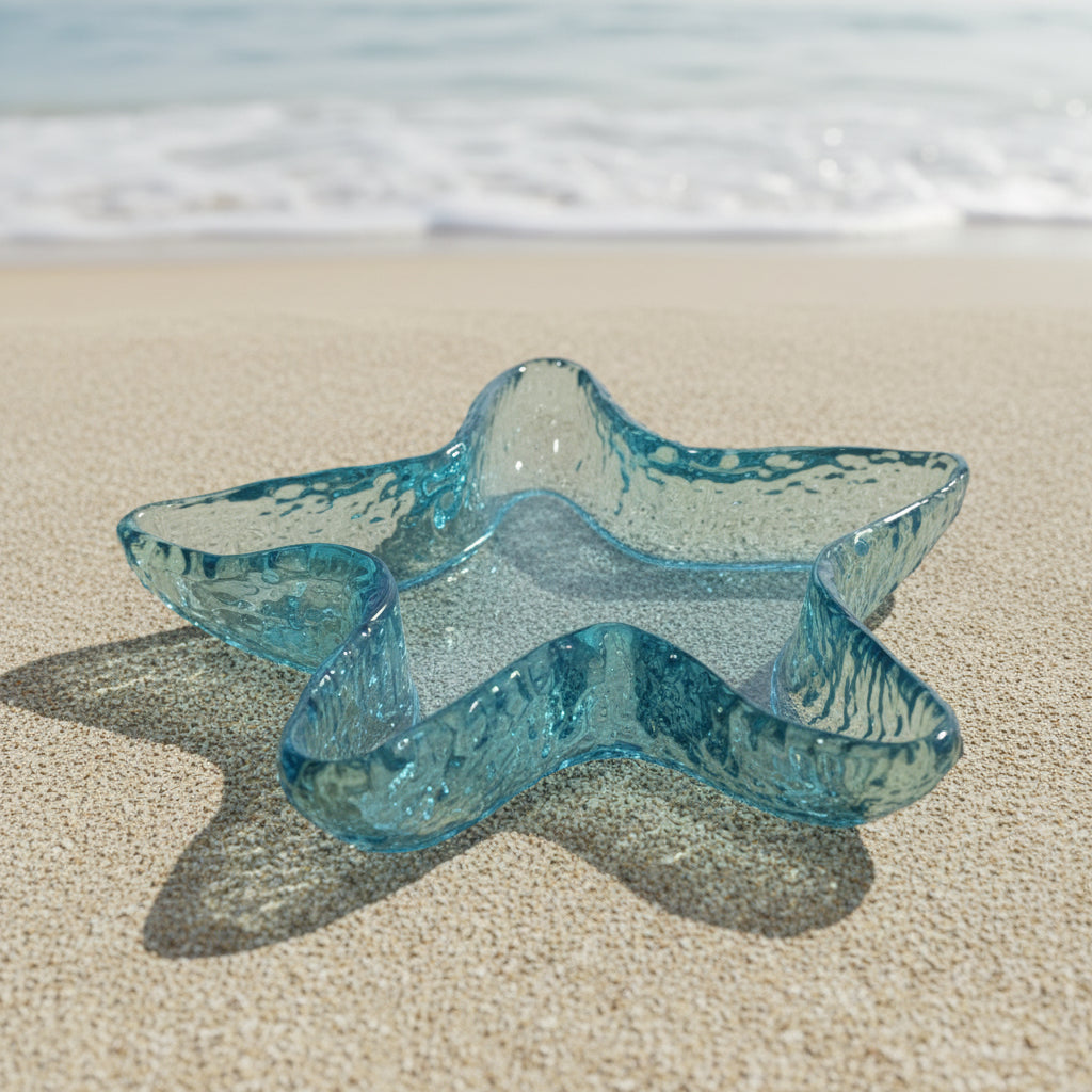 Starfish Dish Blue – Coastal Blue Resin Dish for Decor & Organization