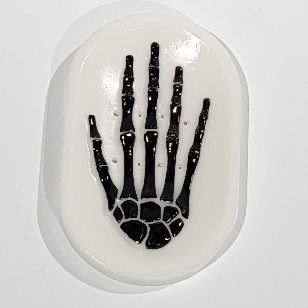 White and Black Skeleton Soap Dish
