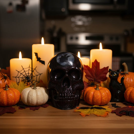 Dark Aesthetic Skull with Hand Sculpture