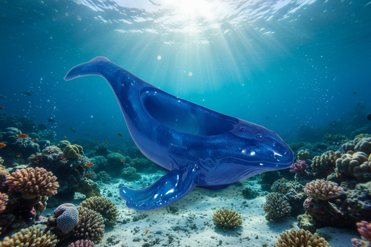 Charming Whale‑Shaped Trinket Dish in Blue