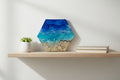 Coastal Octagon Resin Seascape Sculpture