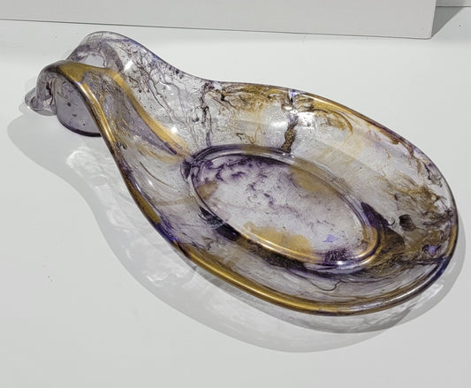 Kitchen Spoon Holder Purple/gold