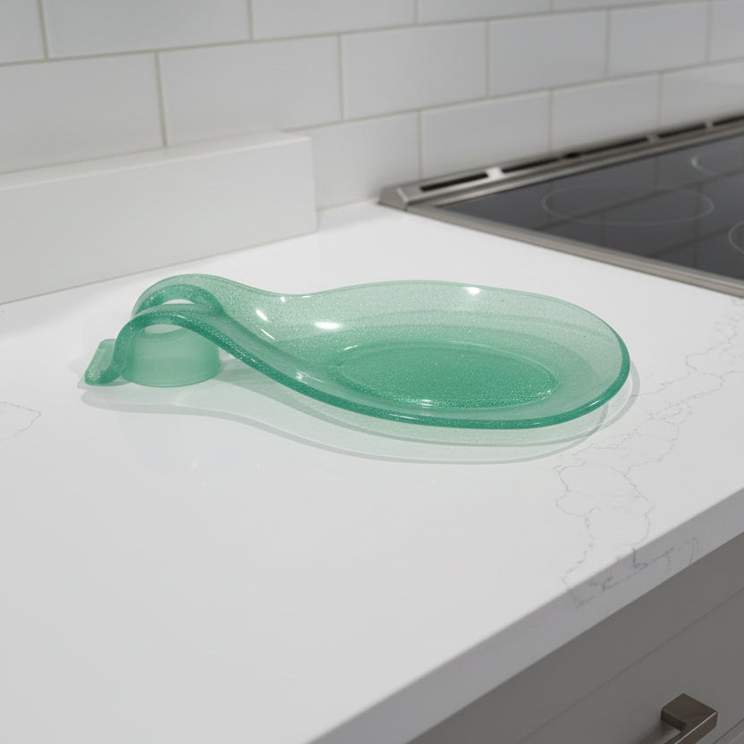Contemporary Green Spoon Rest
