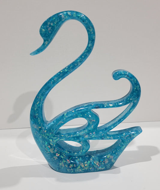Decorative Swans Blue