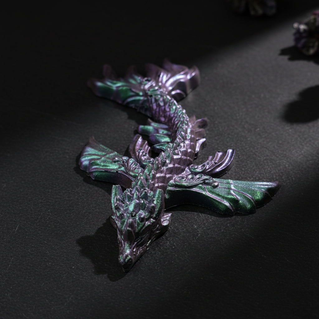 Green Mythical Flying Dragon Figurine