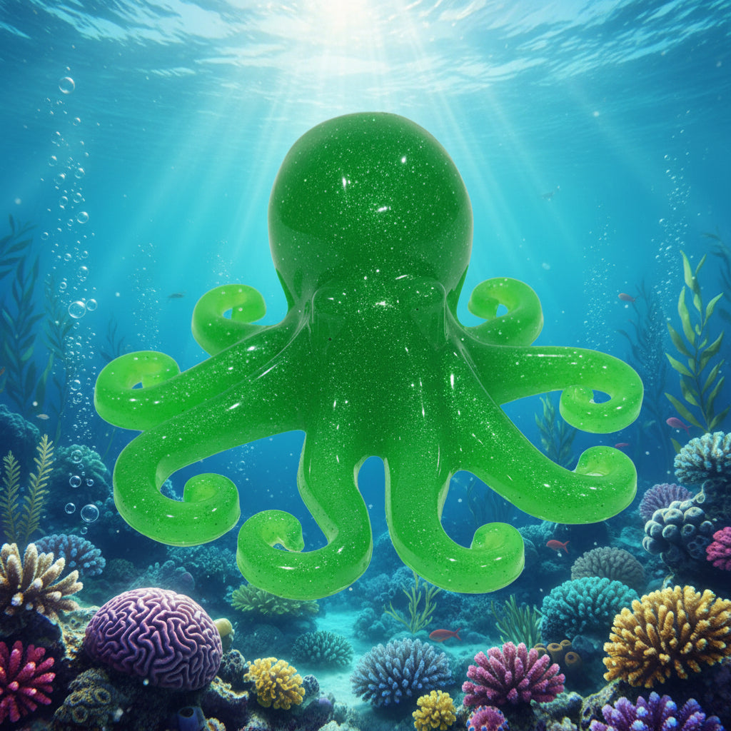 Green Nautical Octopus Figurine