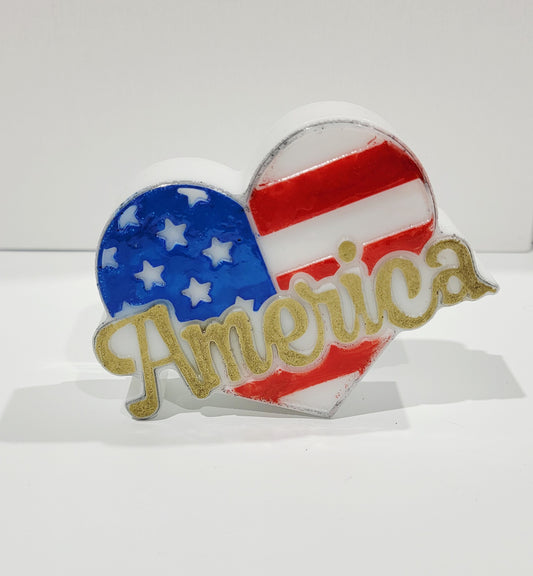 American Flag Heart