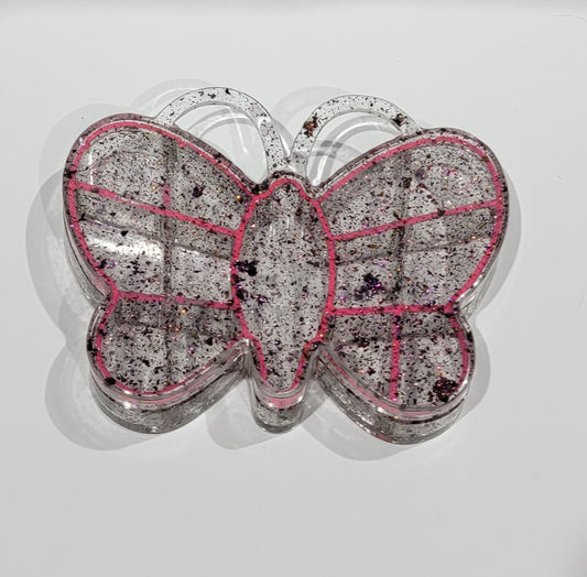 Butterfly Jewelry Holder Clear/pink
