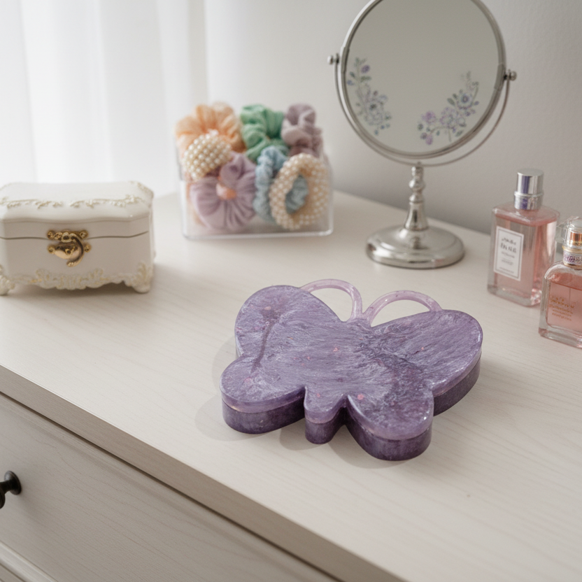 Purple Butterfly Trinket & Jewelry Holder