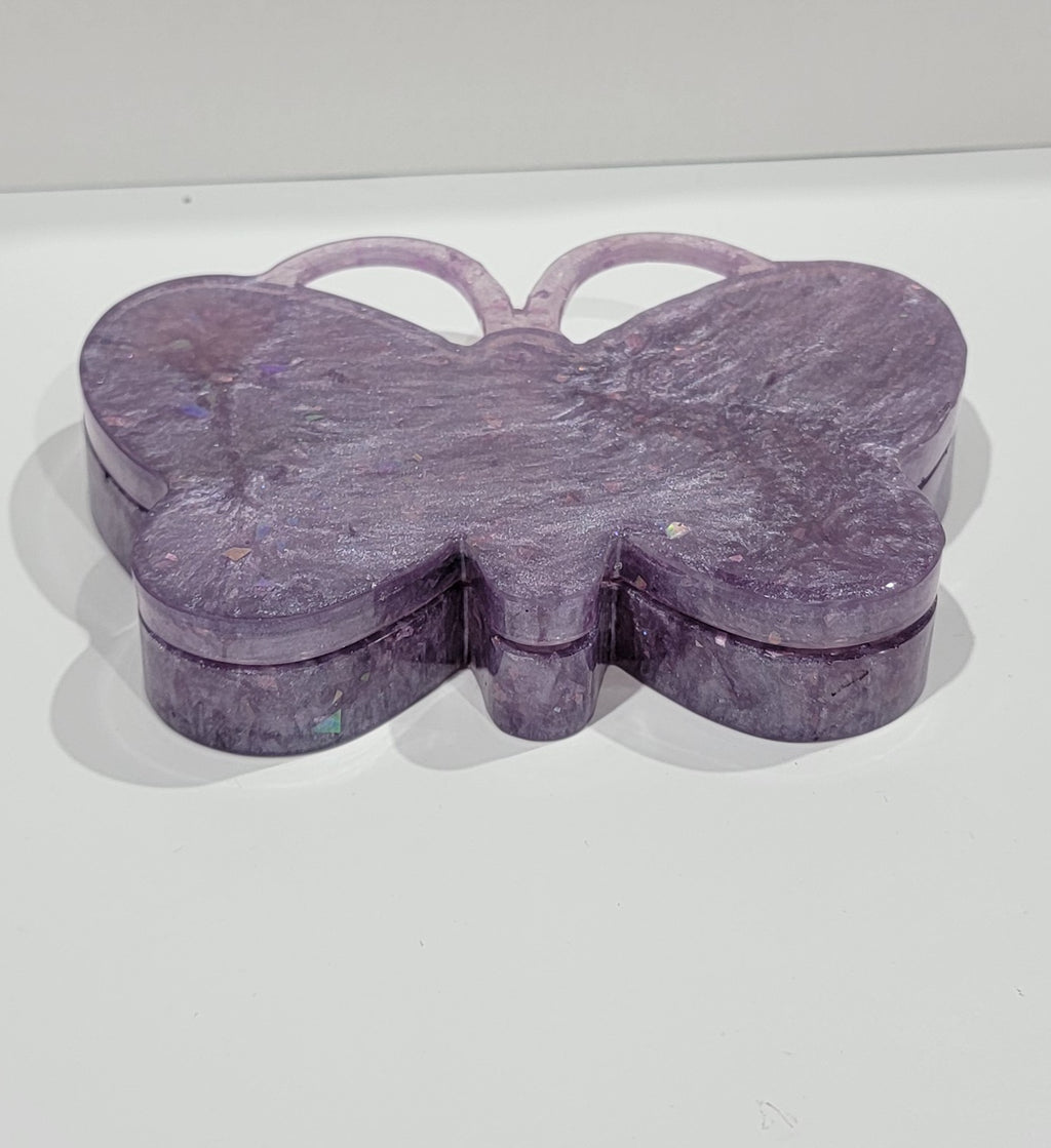 Purple Butterfly Trinket & Jewelry Holder