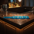 Handcrafted Blue Resin Shot Glass Holder