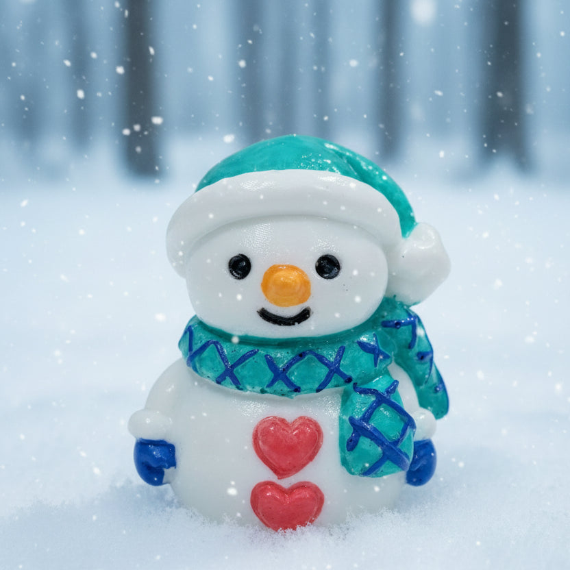 Snowman with Hearts figurine