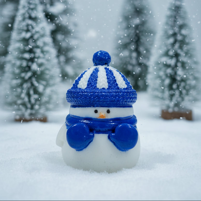 Snowman with Blue Scarf figurine