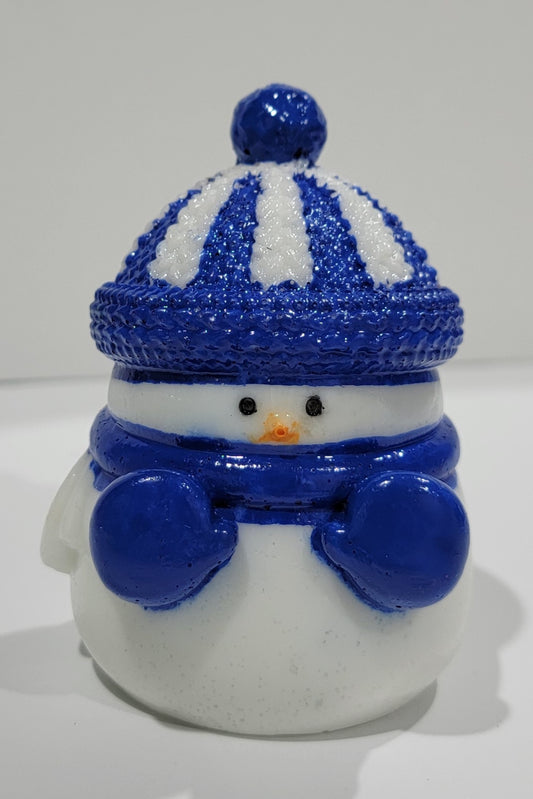 Snowman with Blue Scarf figurine