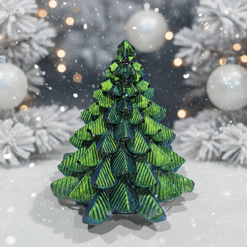 Illuminated Green Christmas Tree Décor