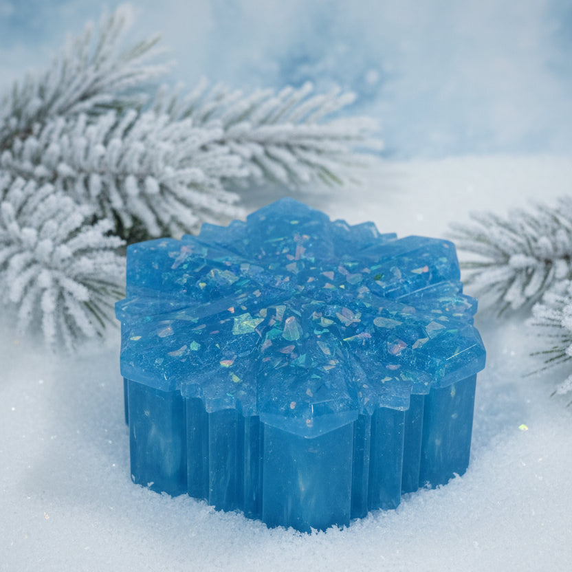 Glittery Blue Snowflake dish