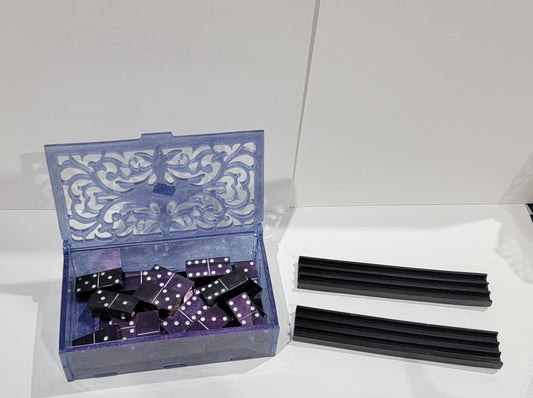 Domino's Purple with Decorative Box and Trays